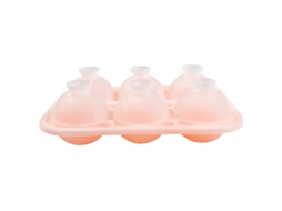 Formas De Gelo Redondas Em Silicone Com Tampa, Para 6 Cubos 2.2“, Cocktails, Sumos E Outras Bebidas. Rosa Hexinyigjly