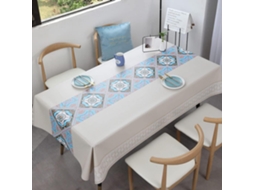 Toalha De Mesa Com Estampa Geométrica, Capa De Mesa Retangular Impermeável Para Cozinha.