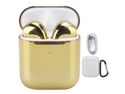Aetheria fone de Ouvido Tws Bluetooth 5.0 In ear com Redução Inteligente de Ruído e Controle Táctil Dourado