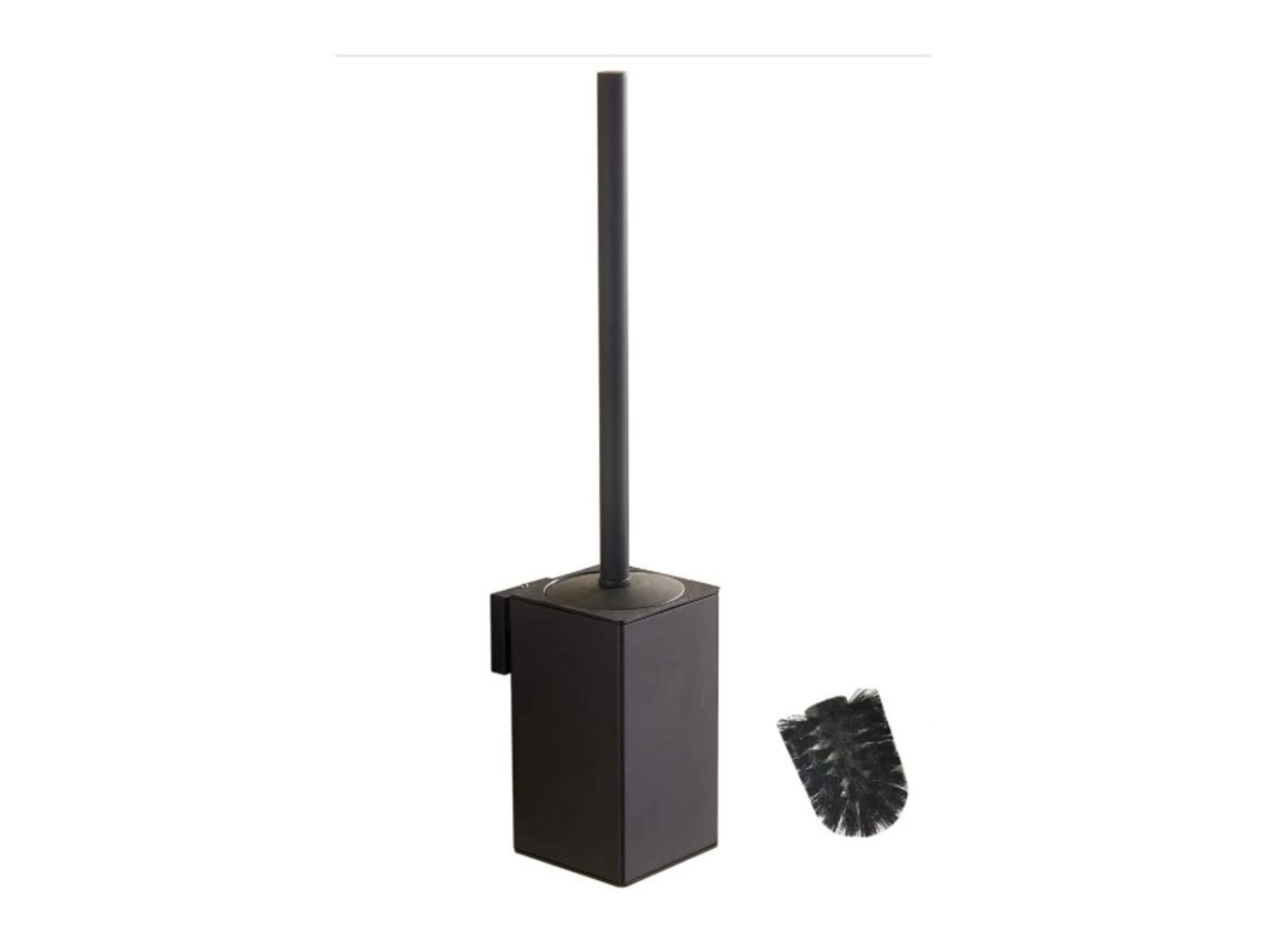 Escova Sanitária Sem Cantos Mortos, com Cabo Longo, em Aço Inoxidável, Conjunto Preto AQUAFORGE
