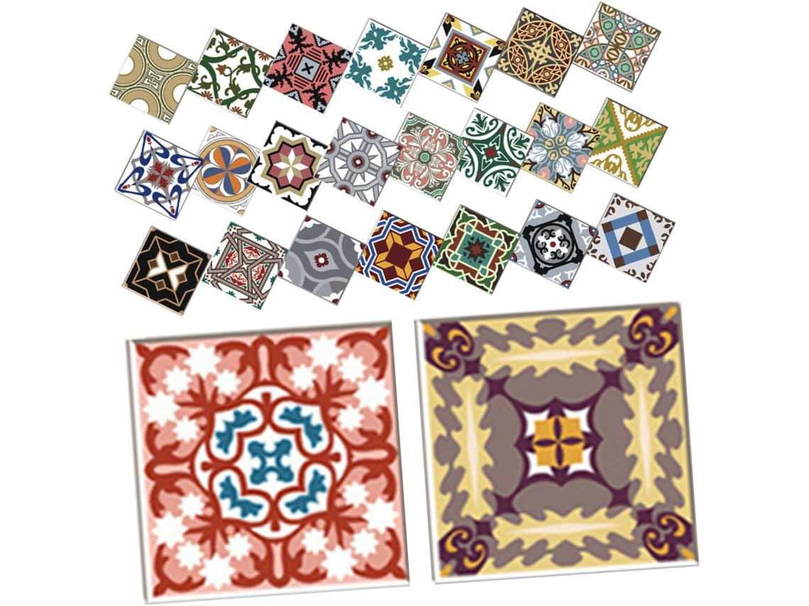 Conjunto De 24 Adesivos De Parede Removíveis Em Formato De Azulejo Para Cozinha.