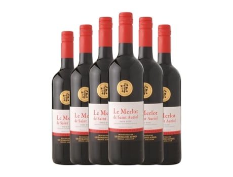 Vinho SAINT AURIOL Merlot Vin de Pays d'Oc (0.75 L - 6 Unidades)