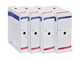 SEI ROTA 673210 Caixa de papelão organizadora de arquivos azul vermelho branco