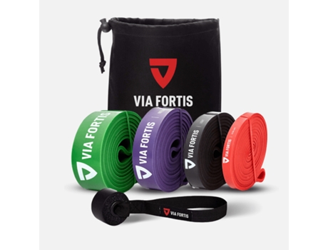 Bandas de Resistencia Premium Lote de 4 Ultra Ligero Ligero Medio Forte VIA FORTIS