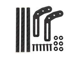 Parachoque Dianteiro De Fibra De Carbono 75mm Para Rc Crawler Scx10 Lcg 1/10 Acessórios Preto