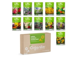 Pacote de Sementes de Flores Comestíveis - 11 Tipos - ORGANIFER