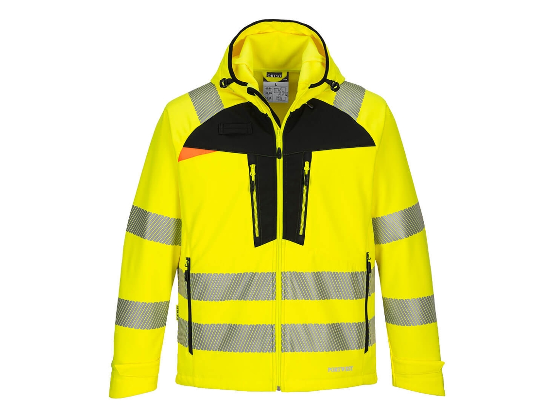 Jaqueta Softshell Dx4 De Alta Visibilidade Laranja E Preto / 4xl