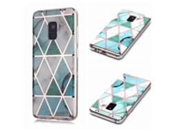 Capa Protetora Macia De Tpu Com Padrão De Mármore Para Galaxy A8 (2018)