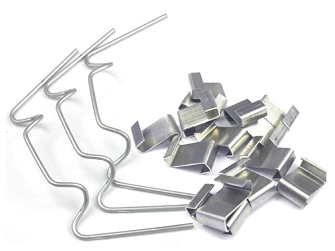 Grampos de fixação inox 50 unidades AQUAFORGE