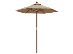 Guarda-sol de jardim VIDAXL Cinzento-acastanhado (196x231 cm)