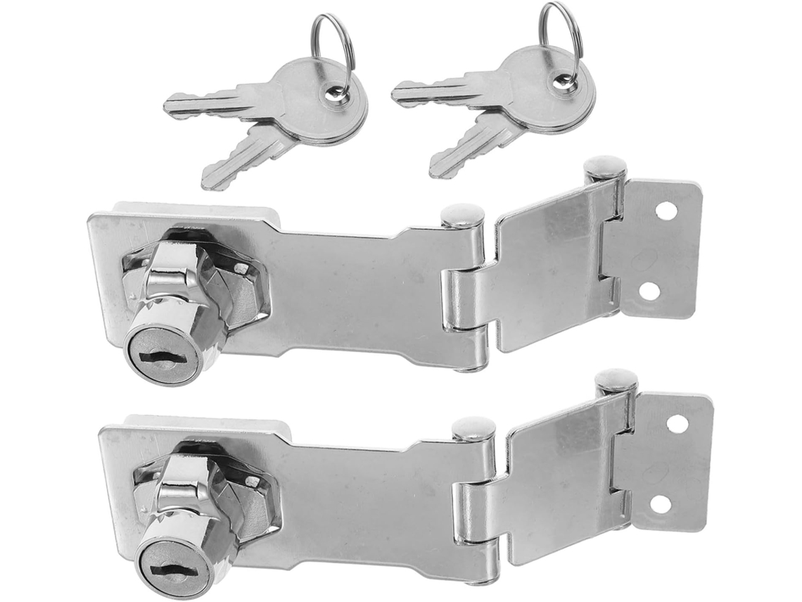 Conjunto De 2 Fechaduras Gaveta Com Chave E Parafusos, Mecanismo