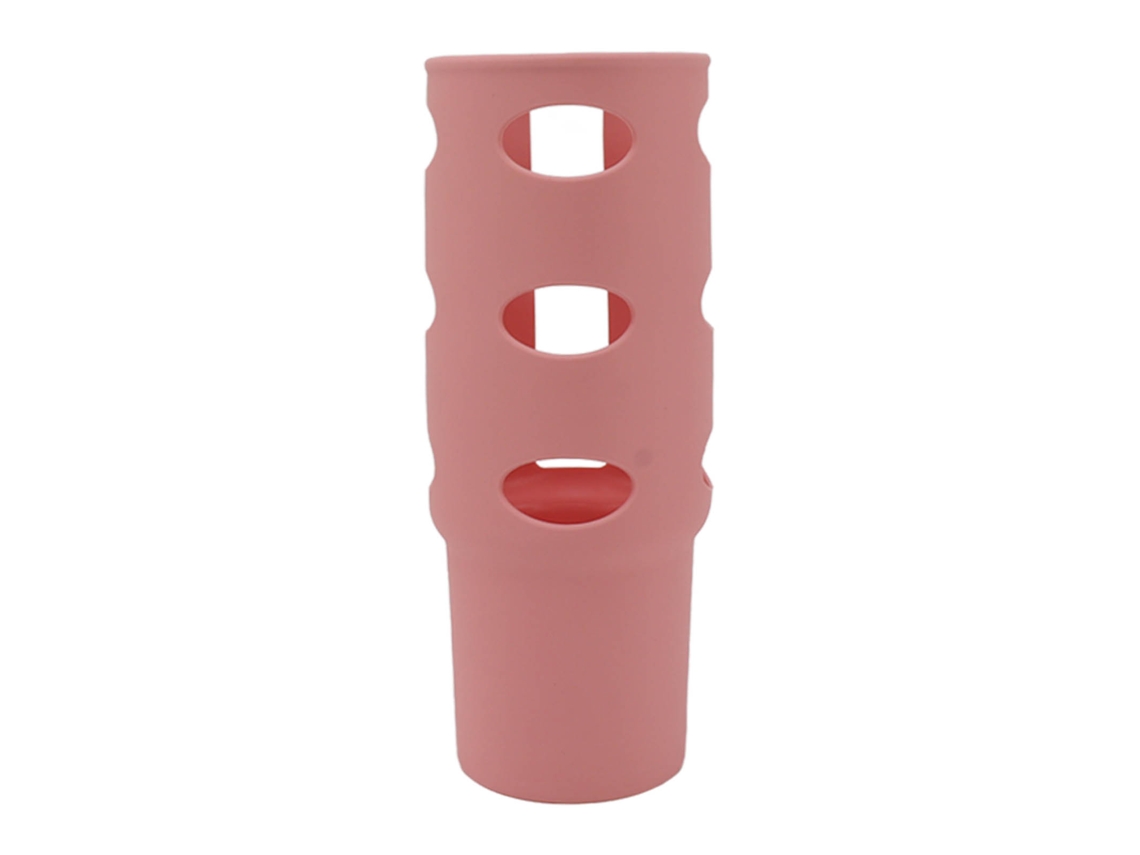 Capa Protetora De Silicone Removível E Antiderrapante Rosa Para Copos De 30 Oz (887 Ml).