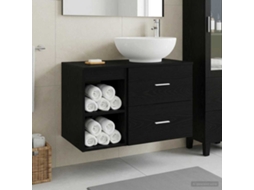 Vidaxl Conjunto De Móveis Para Banheiro 2 Pcs Carvalho Preto