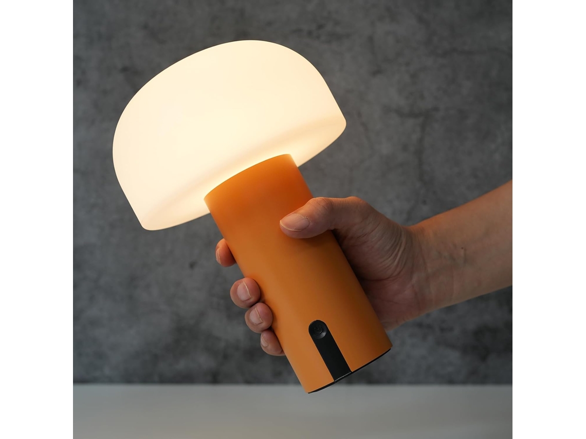 Luminária De Mesa Recarregável Em Formato Cogumelo Para Áreas Externas, Sem Fio, À Prova D Água, Portátil, Com