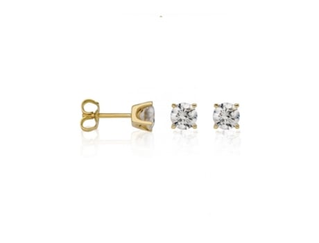 Brincos De Ouro Amarelo Com Zircão Bruno Da Rocha