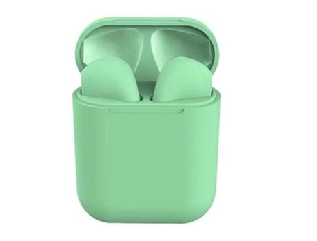 Auriculares Bluetooth True Wireless QIANAO Touch I12 (In Ear - Microfone - Verde)