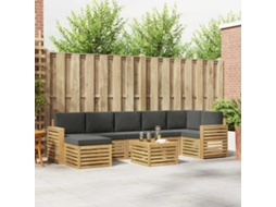 Vidaxl Conjunto De Sofás Para Exterior 8 Unid. Branco E Antracite
