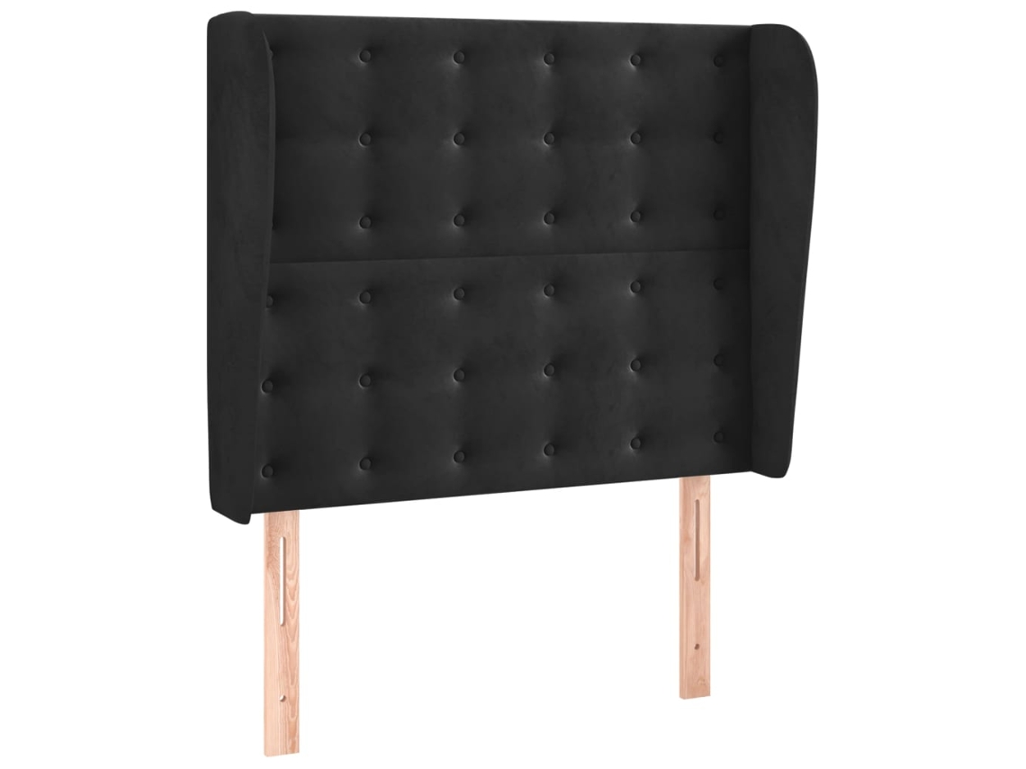 Headboard, Headboards Vidaxl Preto Veludo (83 X 23 X 118/128 Cm)