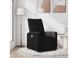 Vidaxl Poltrona Reclinável Tecido Preto