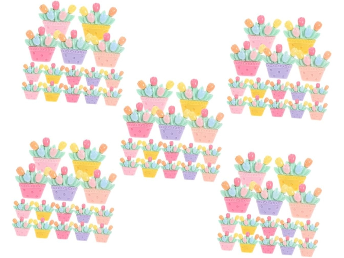 Stobok Conjunto De 100 Tachinhas Com Estampa Floral Para Decoração