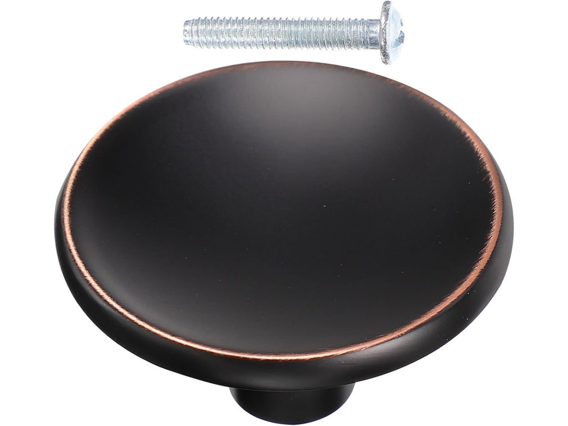 Puxador De Armário Luxshiny Estilo Vintage Com Furo Único Para Cômoda E Gaveta, Material Em Liga De Zinco Preta, Fácil