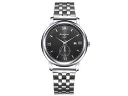 Relógio de Pulso Masculino de Aço com Mostrador Redondo e Movimento Quartz