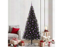 Vidaxl Árvore De Natal Preto 210 Cm Pvc