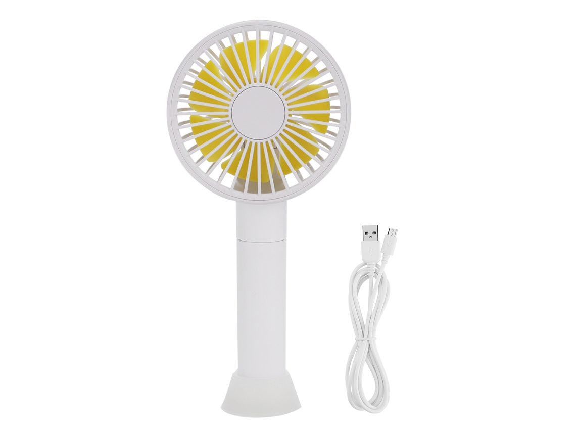 Ventilador Mini Portátil Usb Recarregável Branco Ajustável