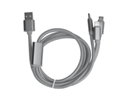 Cabo de Carregamento Rápido 3 em 1 Nylon para iPhone e Tipo C EOOCOO