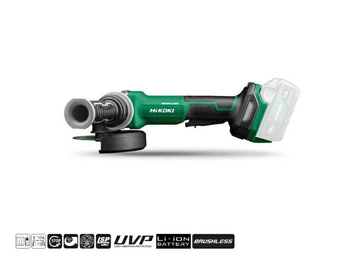 Rebarbadora 18v G1813dvfw2z 125mm Bl Hitsystem Hikoki interruptor de segurança