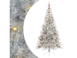 Árvore De Natal Artificial Iluminada Vidaxl Prateado Pvc (240 Cm)