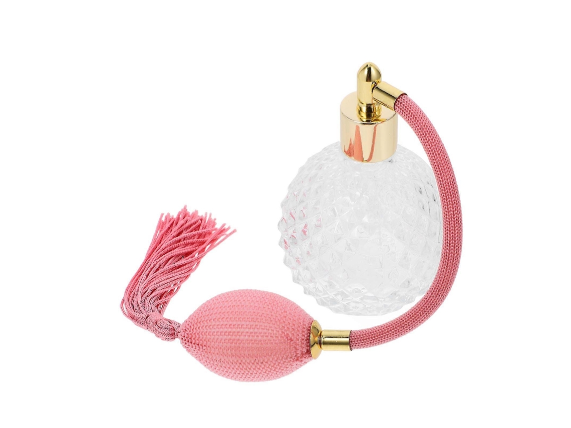 Frasco de perfume vintage recarregável para armazenamento de perfume, 2 unidades, rosa.