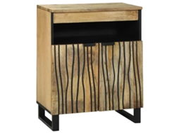 Vidaxl Buffet Castanho 60 X 33 X 75 Cm Madeira De Mangueira Maciça