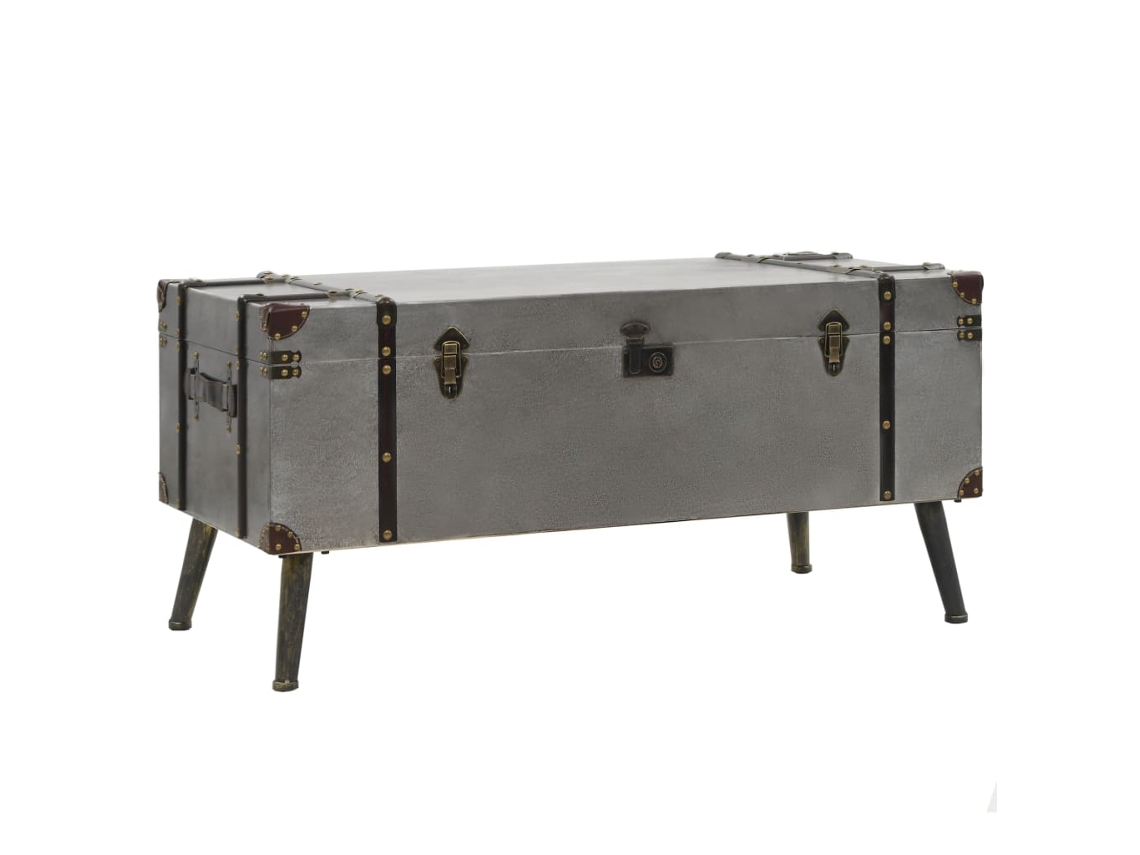 Mesa de centro VIDAXL Prateado MDF (102x51x47.5 cm)