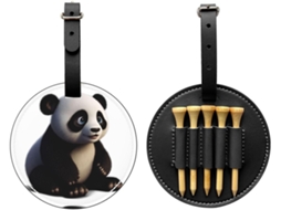 Bolsa para Tees de Golfe Red Panda, preta | S/MARCA