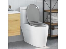 Vidaxl Assento De Vaso Sanitário Cinzento 45,5 X 37,5 X 3,8 Cm