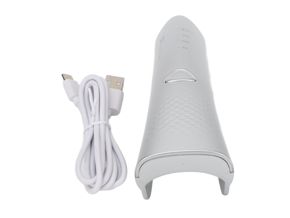 Lâmpada Uv Mini Para Unhas Com Iluminação De 180 Graus 3 Velocidades Secagem Rápida Para Esmaltes De Unha Prata