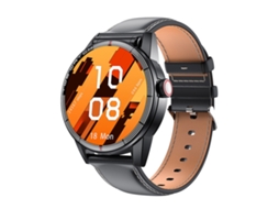 (couro Preto) Smartwatch Com Fone De Ouvido Bluetooth Tws 2 Em 1 E Tela Sensível Ao Toque Tft De 1,32 Polegadas