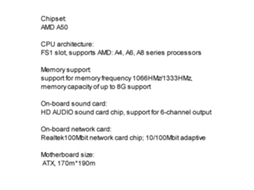 Placa-mãe De Computador Ddr3 Fs1 Suporta Processadores Amd A4/a6/a8 Memória 16g Usb2.0 Sata2.0