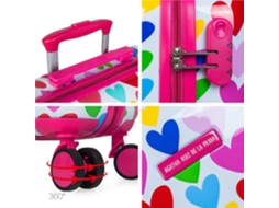 Mala de Cabine AGATHA RUIZ DE LA PRADA Corações Rosa (35 L)