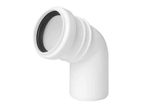 Conector de Cotovelo de Instalação de Esgoto com Diâmetro de Tubo de 40mm e Ângulo de 67 Graus
