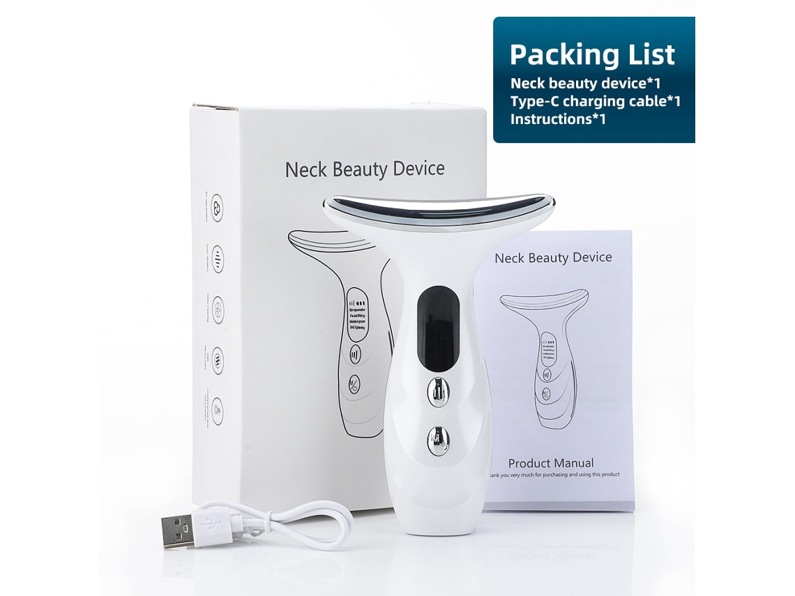 Massageador de Pescoço MDUG elétrico, aquecimento, microcorrente, branco | MDUG