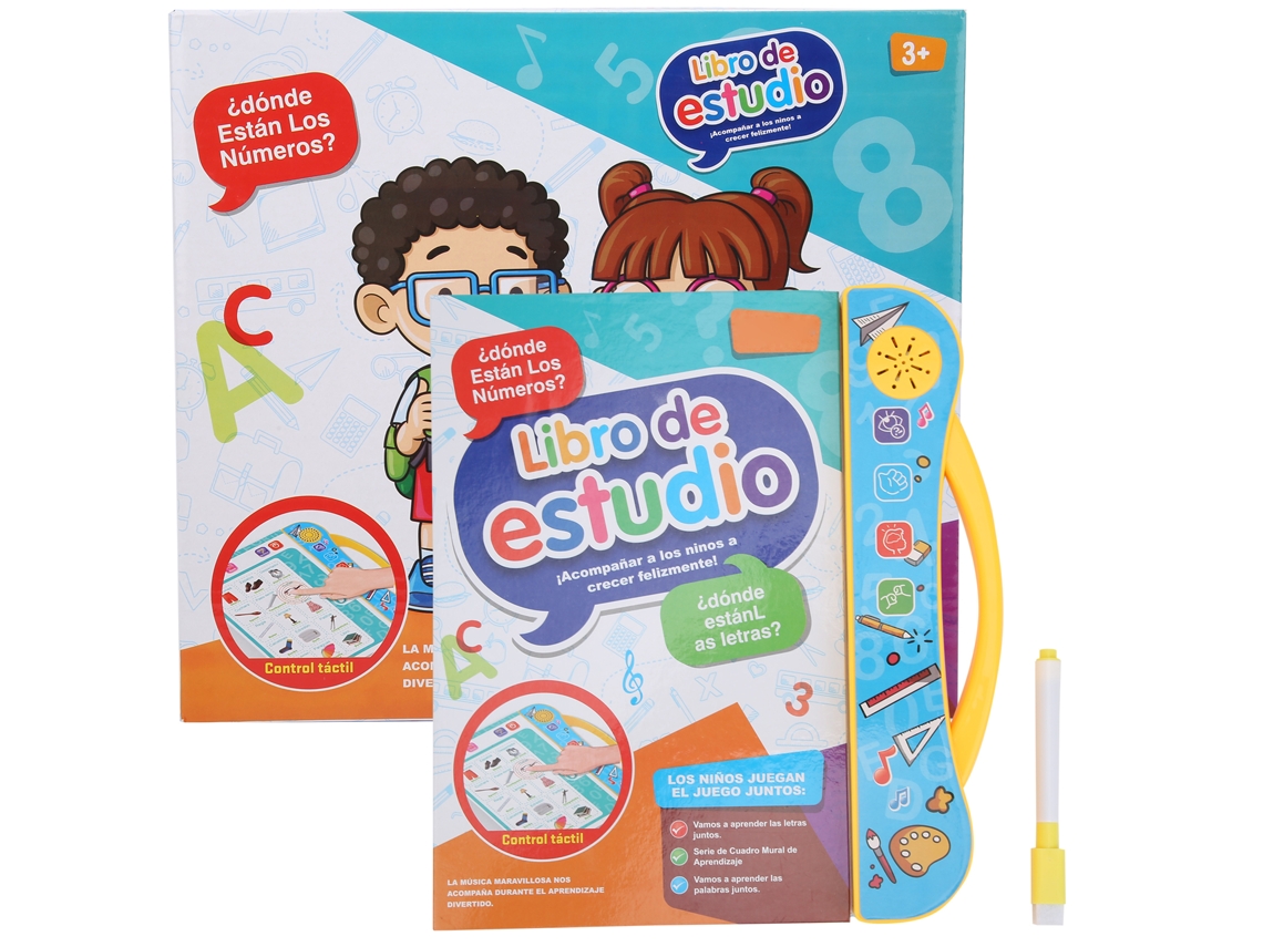 Livro Eletrônico Audível Bilíngue Espanhol-inglês Para Crianças Brinquedo De Leitura E Aprendizagem Cognitiva Amarelo