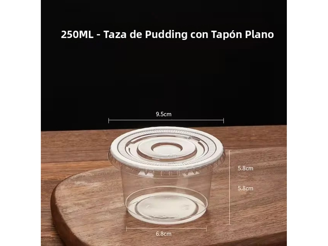 (tampa Plana) Pacote Com 50/100 Unidades, Copos Descartáveis De Plástico Transparente Para Salada, 250ml.
