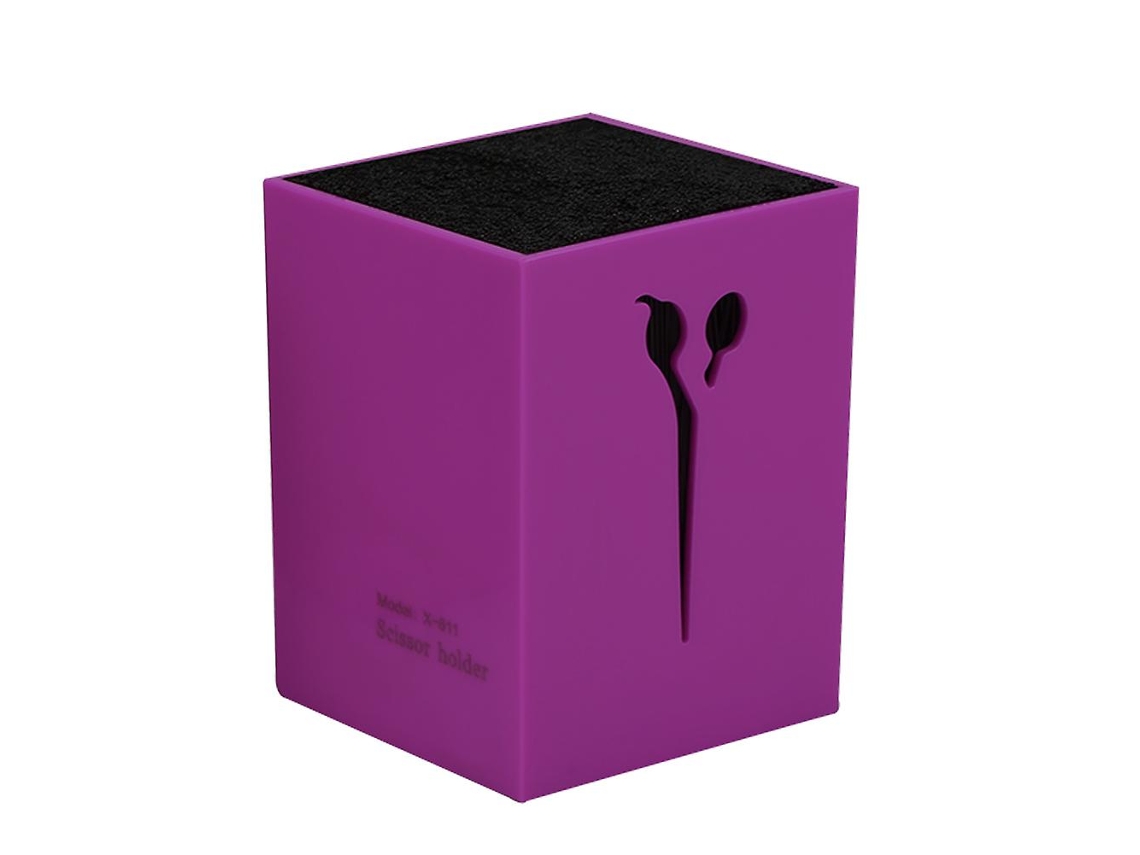 Estojo Profissional Para Salão De Beleza, Caixa De Armazenamento Para Grampos De Cabelo, Suporte Para Tesouras De Barbeiro Brilvibera (roxo)