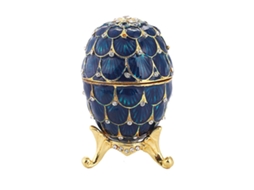 Mini Porta Joias Em Formato De Ovo De Páscoa Com Esmalte E Strass, Porta Alianças Vermelho Hengjian