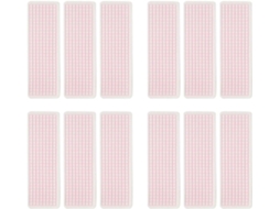 Carrinhos de plástico para organizar pastas adesivas, design simples e prático, 40 unidades, ideais para mesas e escolas.
