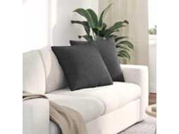 Vidaxl Travesseiros De Sofá 2 Pcs Cinza Escuro 50 X 50 Cm