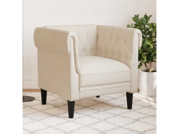 Vidaxl Poltrona Chesterfield Linho