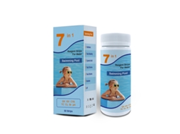 Tiras Teste Piscina E Spa 7‑em‑1 (50 Unidades), Kit Teste Rápido Mede Bromo, Ph, Dureza, Alcalinidade E Cloro Para Piscinas E Spas
